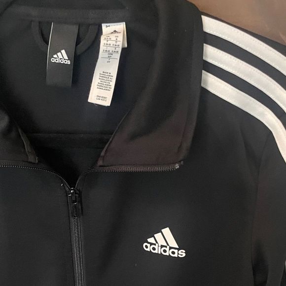 Like New ADIDAS women’s black and white long sleeve track jacket size small - Picture 4 of 6